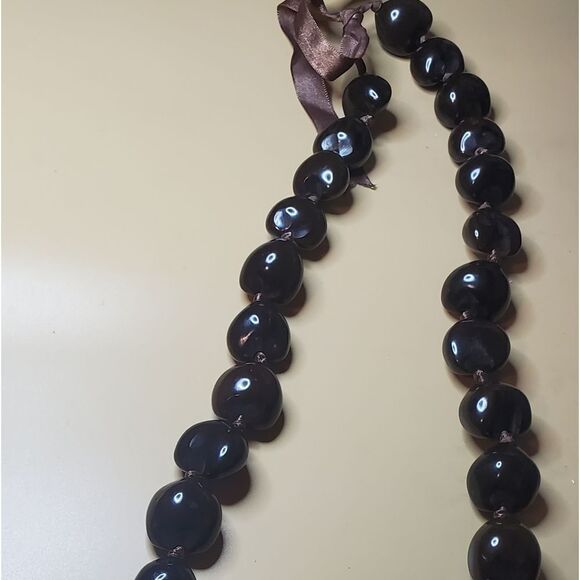 Hand‎ tied kukuii midnight necklace - Picture 4 of 4